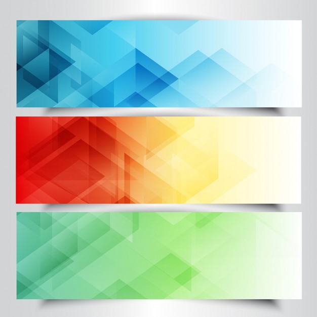 626x626 Collection Of Modern Banners With In Low Poly Design Vector Free