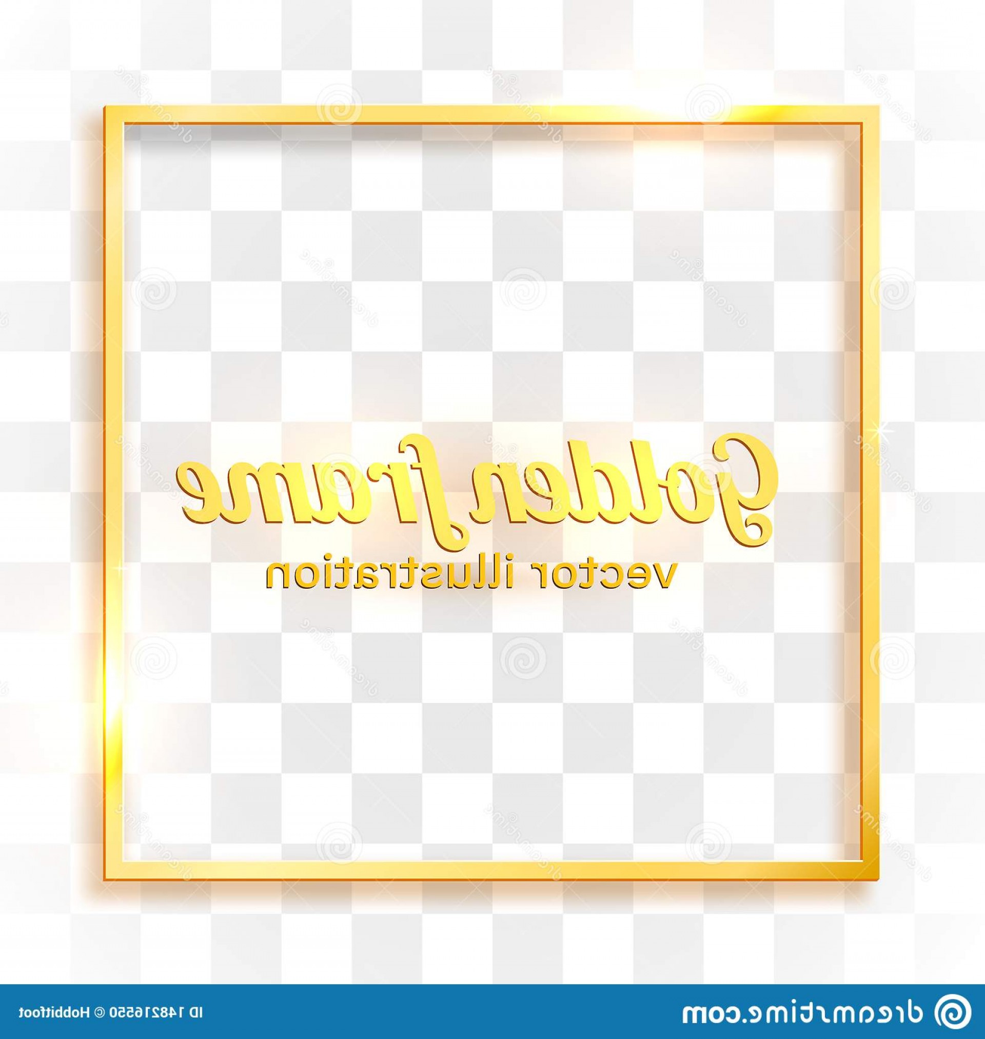 1920x2026 Gold Shiny Vintage Border Isolated Transparent Background Golden