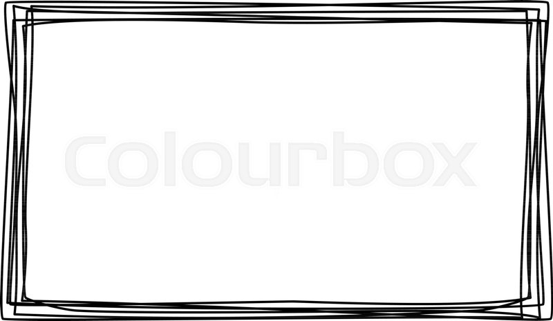 800x464 Grungy Scribble Rectangle Frame Hand Stock Vector Colourbox