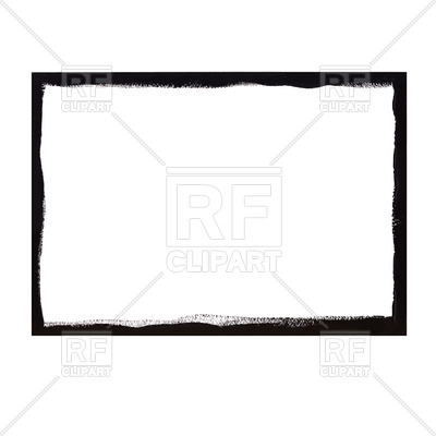 400x400 Black Grunge Rectangular Frame Vector Image Of Borders And Frames