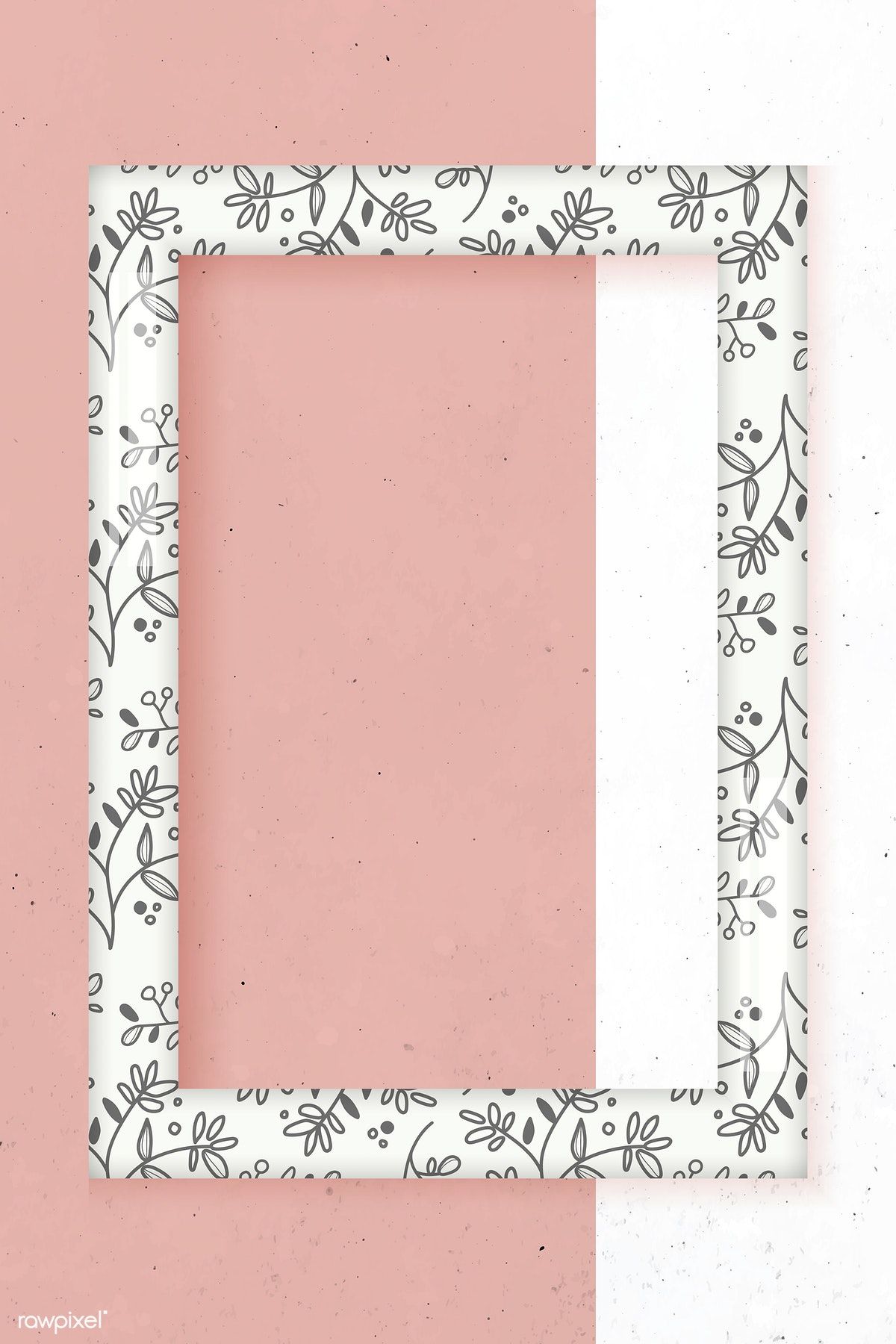 1200x1800 Download Premium Image Of White Floral Rectangle Frame Vector