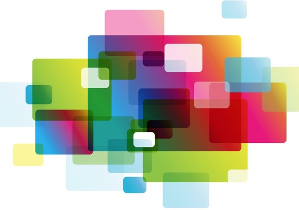 600x422 Abstract Colorful Rounded Rectangle Background Vector Free Vector