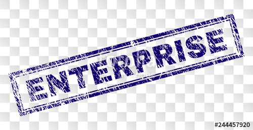 500x258 Enterprise Stamp Seal Watermark With Rubber Print Style And Double