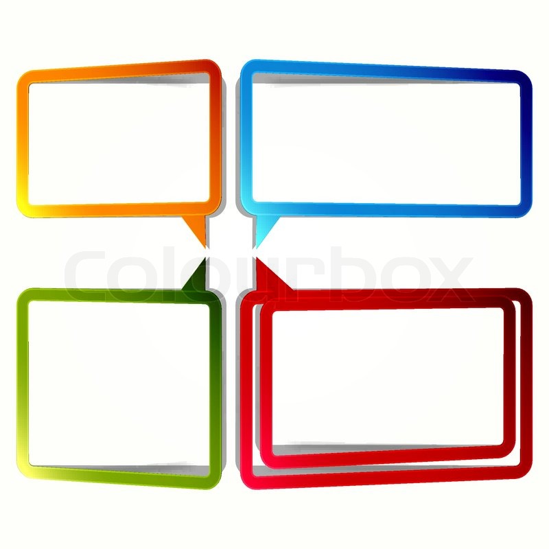 800x800 Bright Rectangular Stickers In The Stock Vector Colourbox