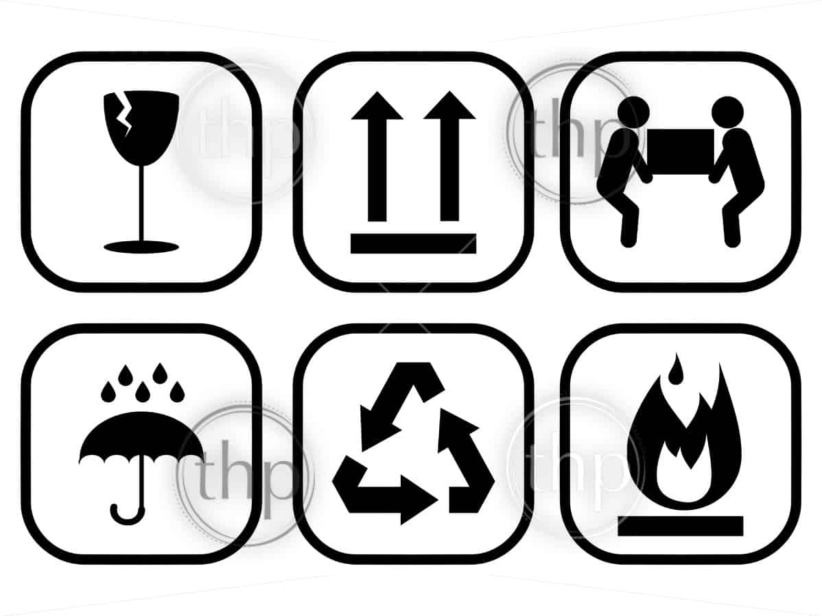 Packaging Symbols Vector For Flammable, Fragile, Heavy, Recycle 1198x899 Packaging Symbols Vector For Flammable, Fragile, Heavy, Recycle