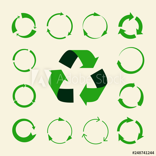 Recycle Arrows Vector Set 500x500 Recycle Arrows Vector Set