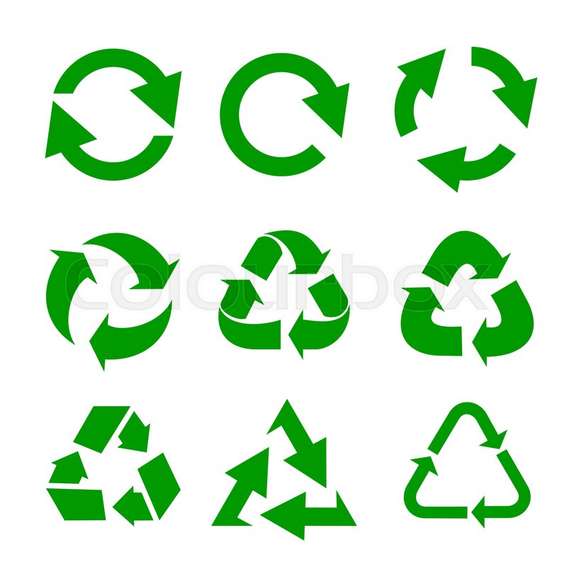 Recycled Eco Vector Icon Set Recycle Stock Vector Colourbox 800x800 Recycled Eco Vector Icon Set Recycle Stock Vector Colourbox