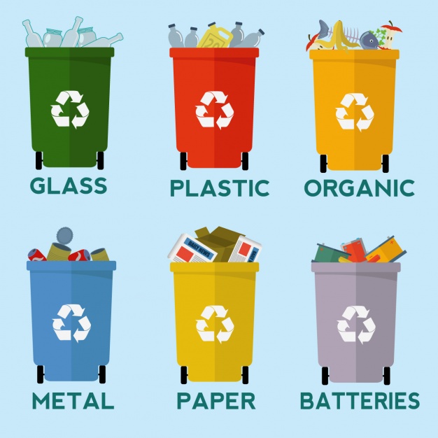 Recycling Bins Collection Vector Free Download 626x626 Recycling Bins Collection Vector Free Download