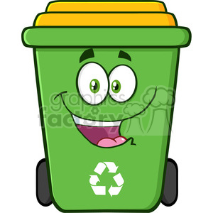 Royalty Free Rf Clipart Illustration Happy Green Recycle Bin 300x300 Royalty Free Rf Clipart Illustration Happy Green Recycle Bin