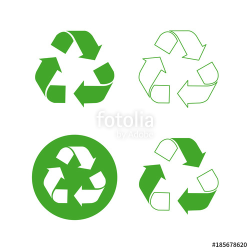 500x500 Recycle Logo Sign Set Stock Image And Royalty Free Vector