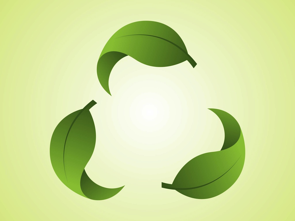 1024x768 Recycling Leaves Vector Art Graphics