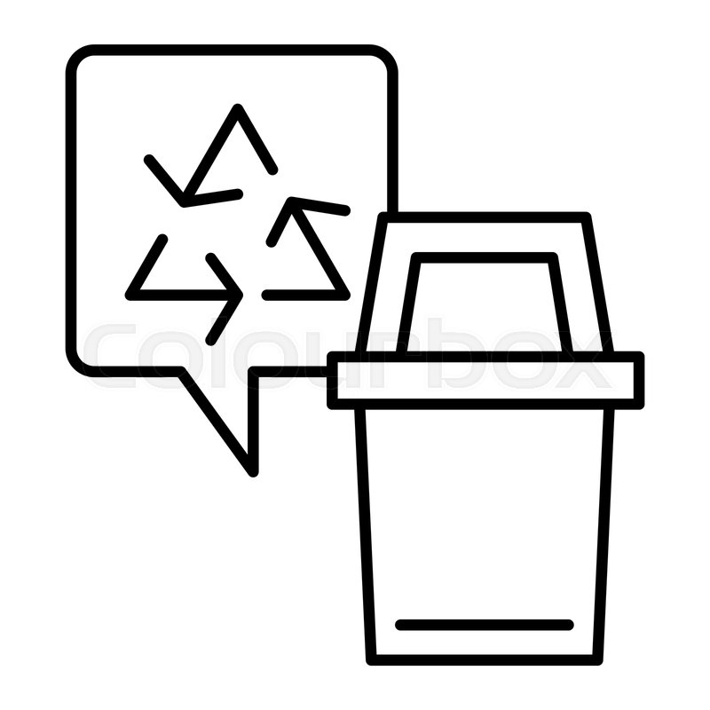 Recycle Bin Thin Line Icon Garbage Stock Vector Colourbox 800x800 Recycle Bin Thin Line Icon Garbage Stock Vector Colourbox