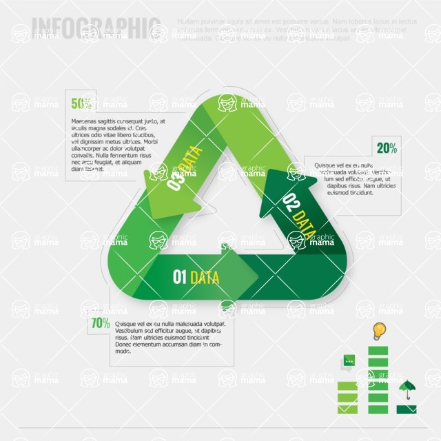 Vector Recycle Sign Infographic Template 640x640 Vector Recycle Sign Infographic Template