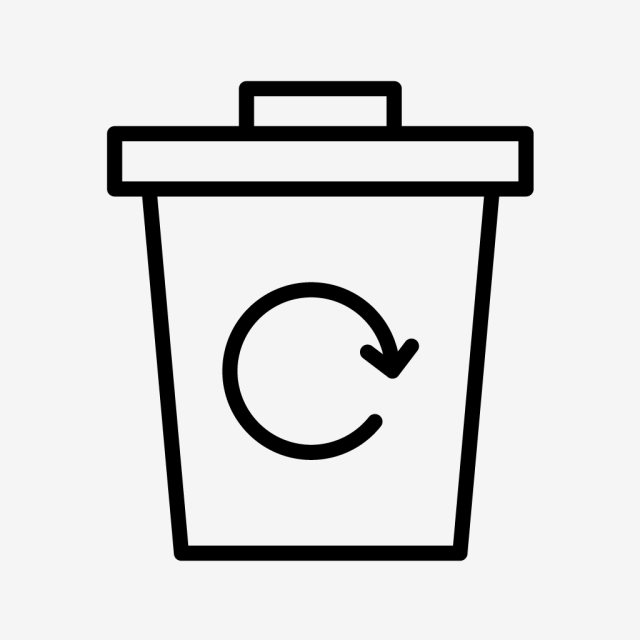 640x640 Vector Garbage Recycle Icon, Garbage Recycle, Eco, Recycle Bin Png