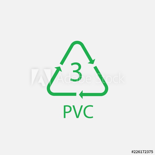 500x500 Pvc Plastic Recycle Vector Icon Arrow