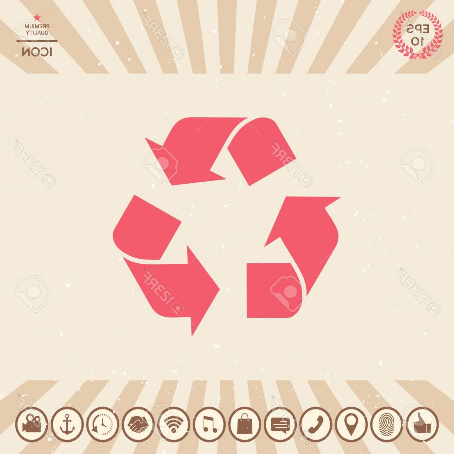 1560x1560 Photostock Vector Graphic Element For Your Design Recycle Vector