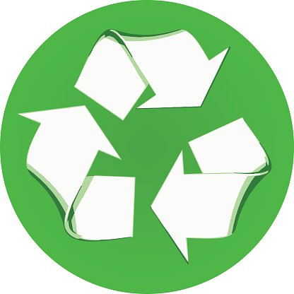 416x416 Recycle Vector Symbol Isolated On White Premium Clipart