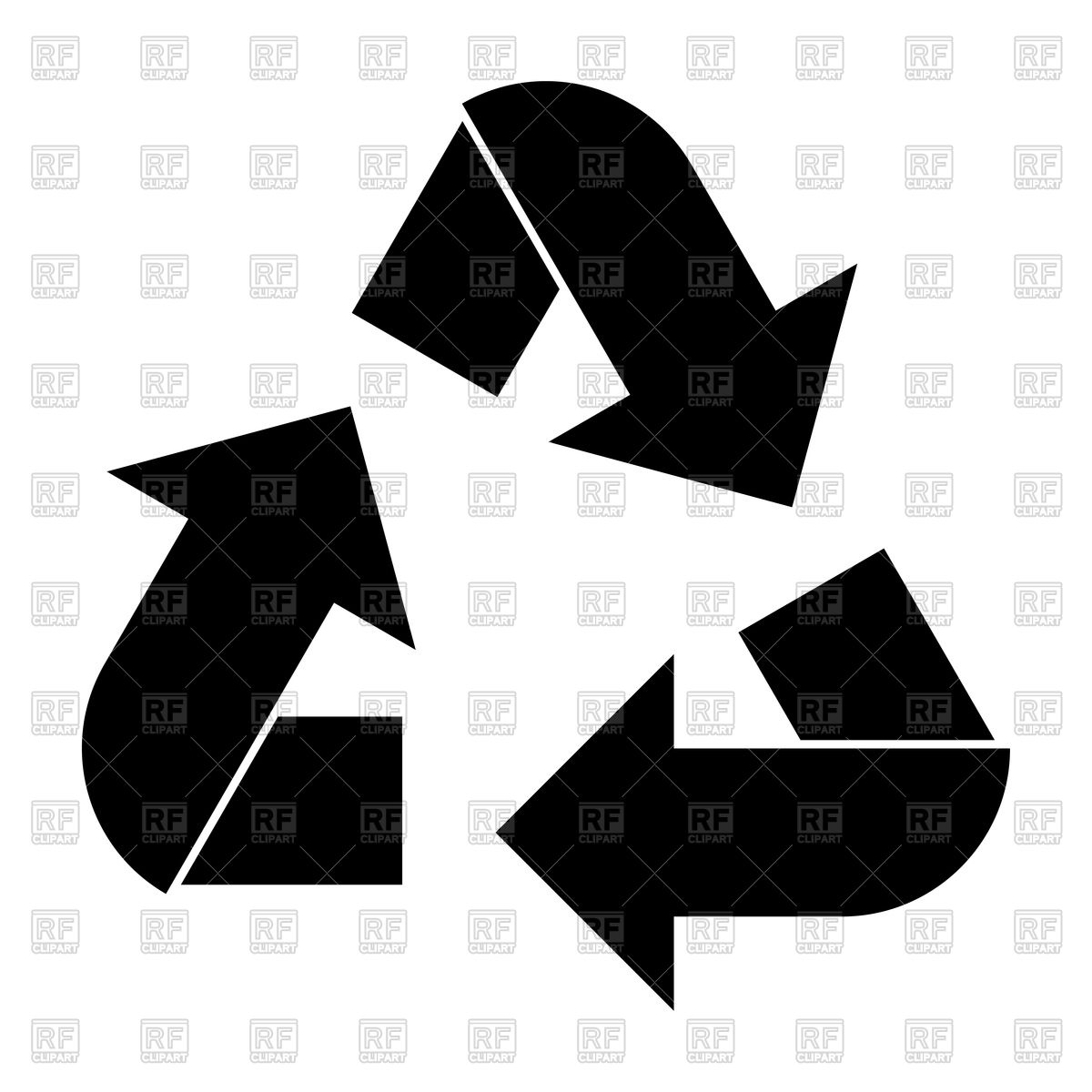 1200x1200 Recycling Arrows Black Icon
