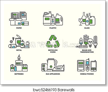 435x370 Set Of Recycling Icons In Line Design Recycle Vector Flat