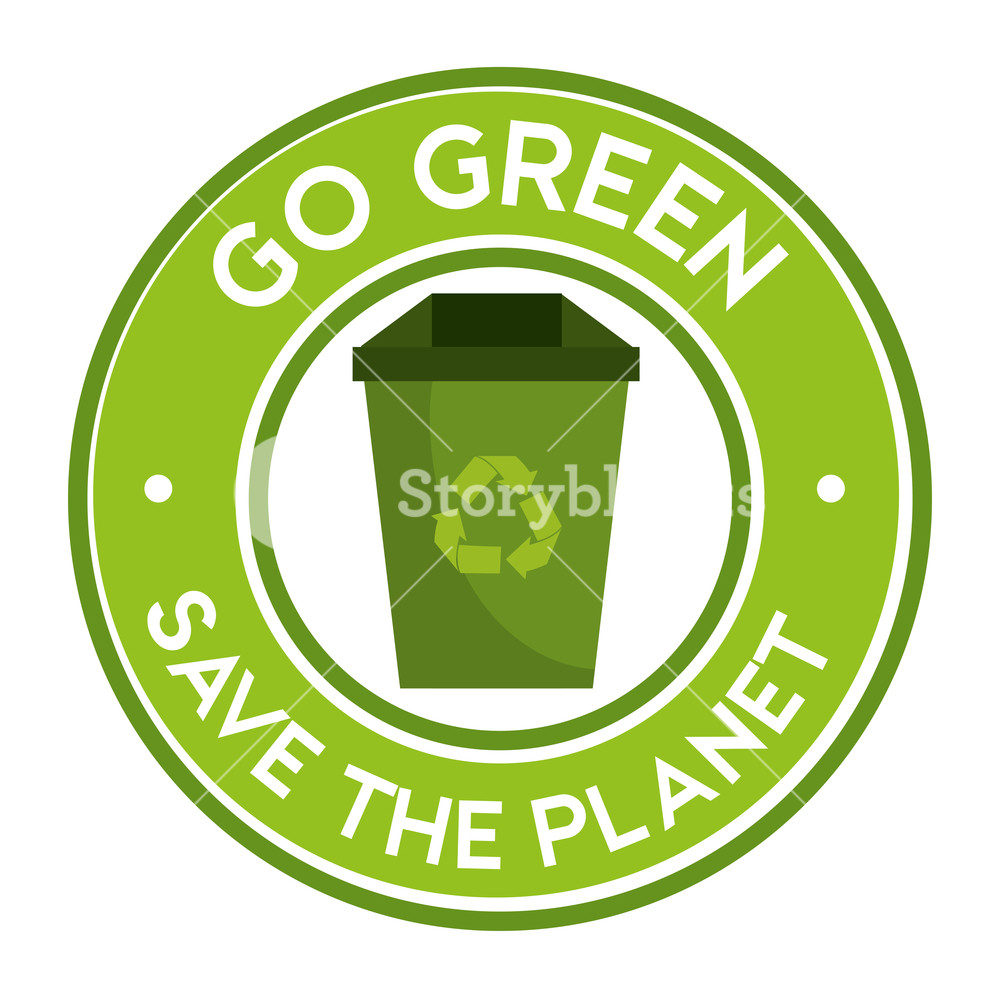 1000x998 Go Green Save The Planet Icon Recycle Vector Illustration