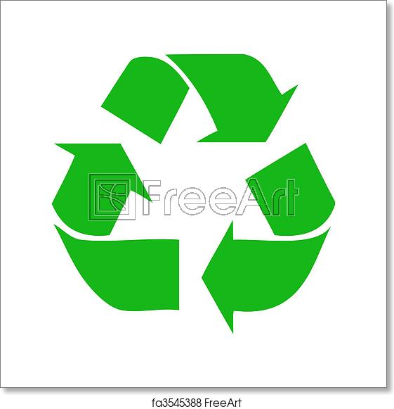 561x581 Free Art Print Of Recycle Vector Vector Illustration Of A Green