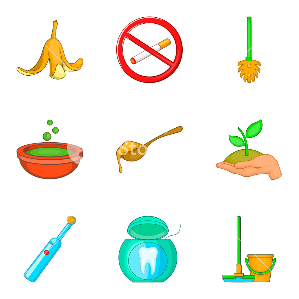 1000x1000 Garbage Recycling Icons Set Cartoon Set Of Garbage Recycling