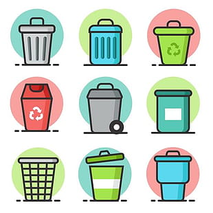 310x310 Empty Recycle Bin Vector Icons
