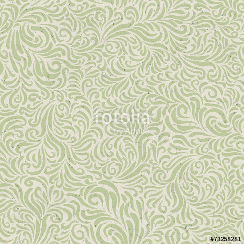 500x500 Seamless Floral Pattern On Recycled Paper Texture Vector Stock