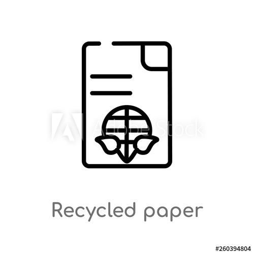Outline Recycled Paper Vector Icon Isolated Black Simple Line 500x500 Outline Recycled Paper Vector Icon Isolated Black Simple Line
