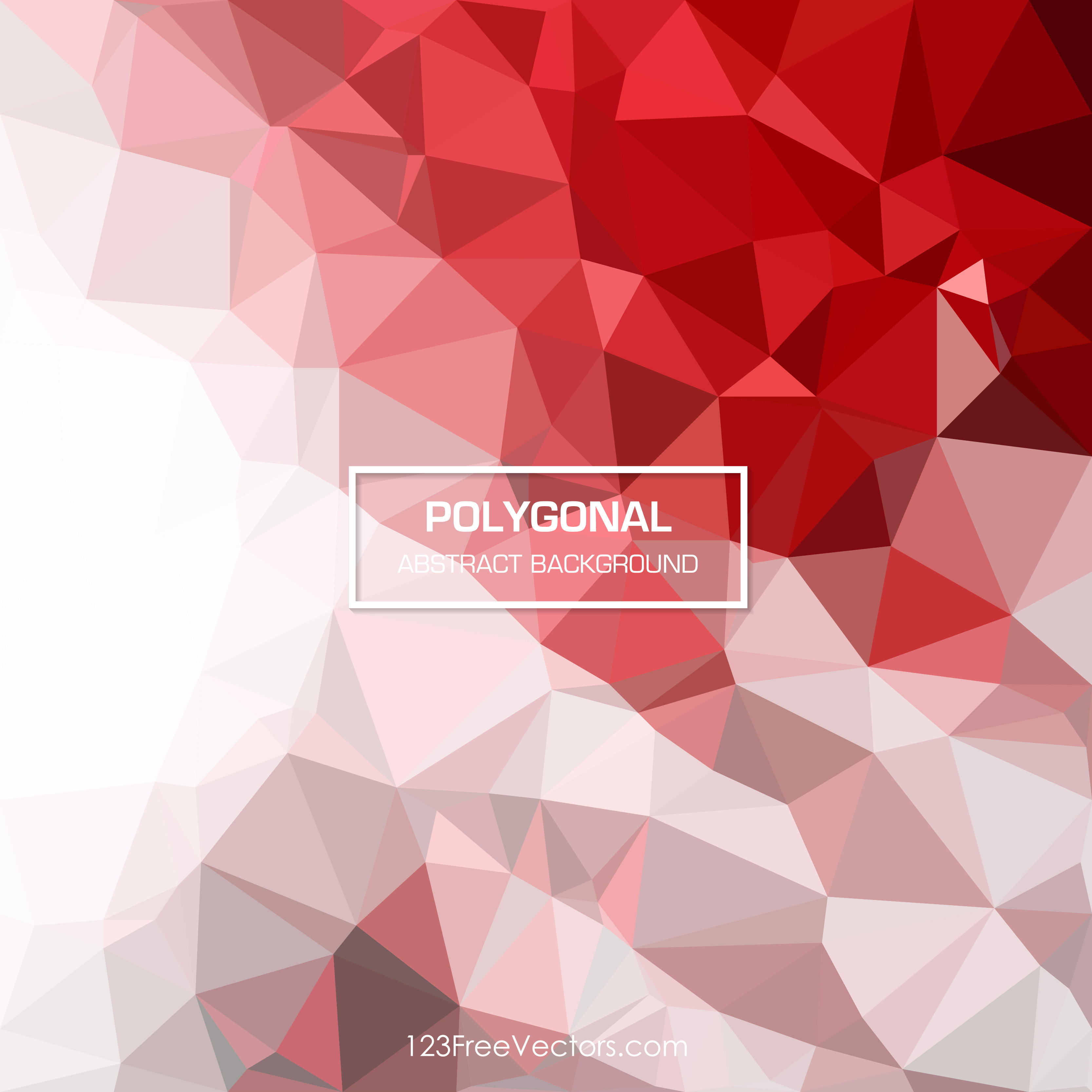 3333x3333 Red Abstract Geometric Polygon Background Vector