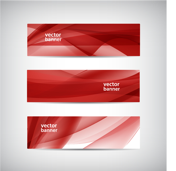 600x582 Modern Banner With Red Abstract Vector Free Download
