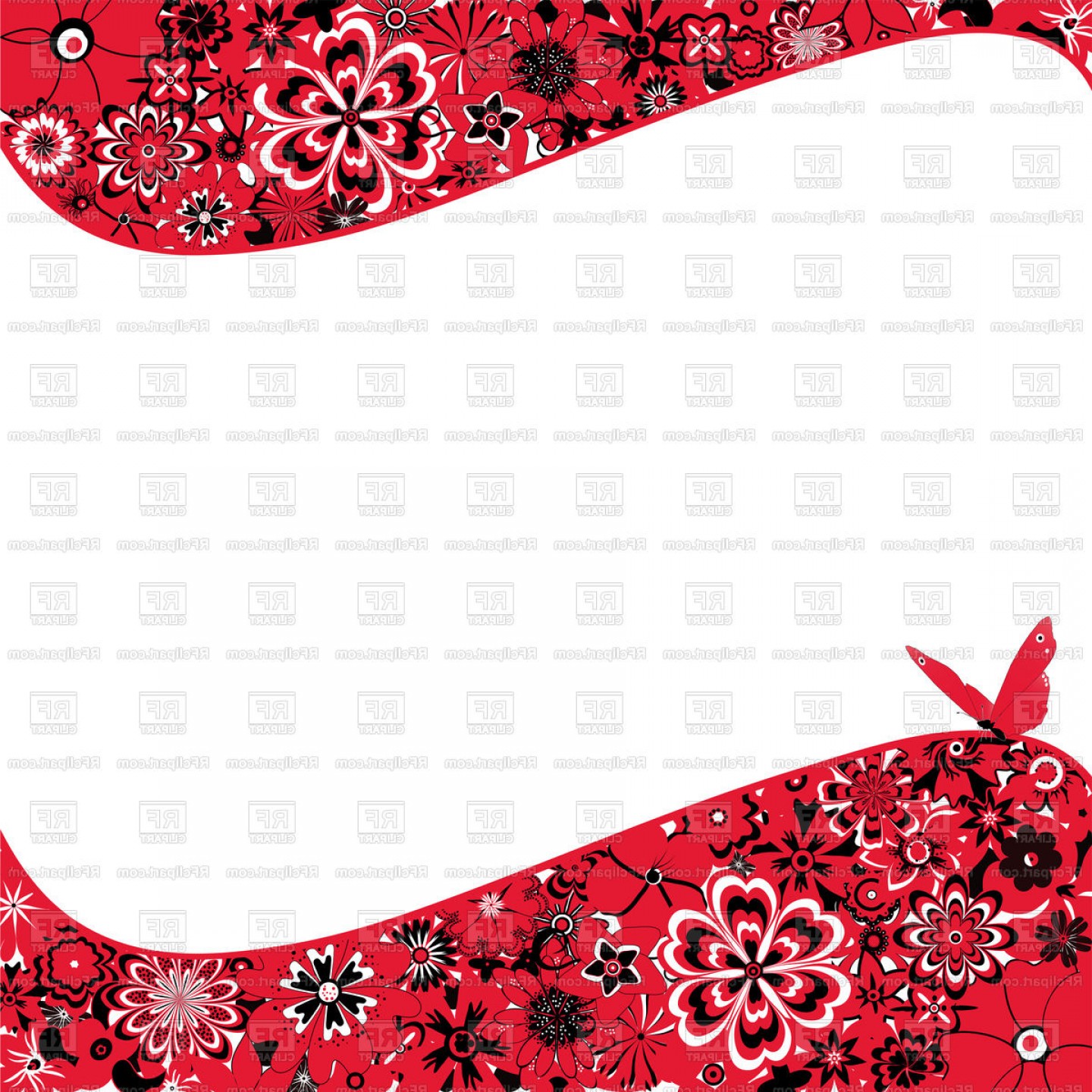 1440x1440 Red Abstract Floral Vector Design Wallkeeper