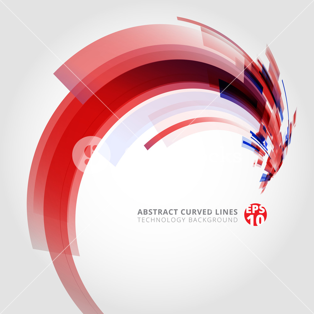 1000x1000 Abstract Vector Background Element In Red And Blue Colors Curve