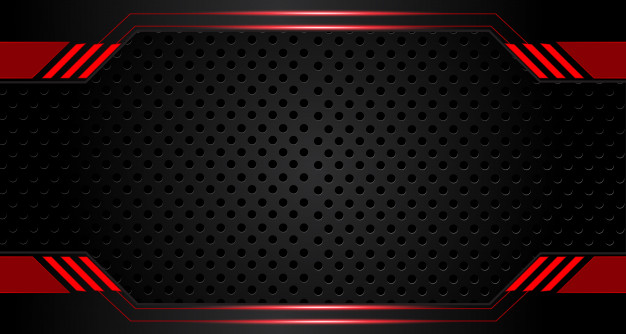626x334 Abstract Metallic Red Black Frame Layout Design Tech Innovation