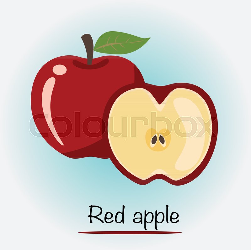 800x799 Red Apple Vector Fruits And Stock Vector Colourbox