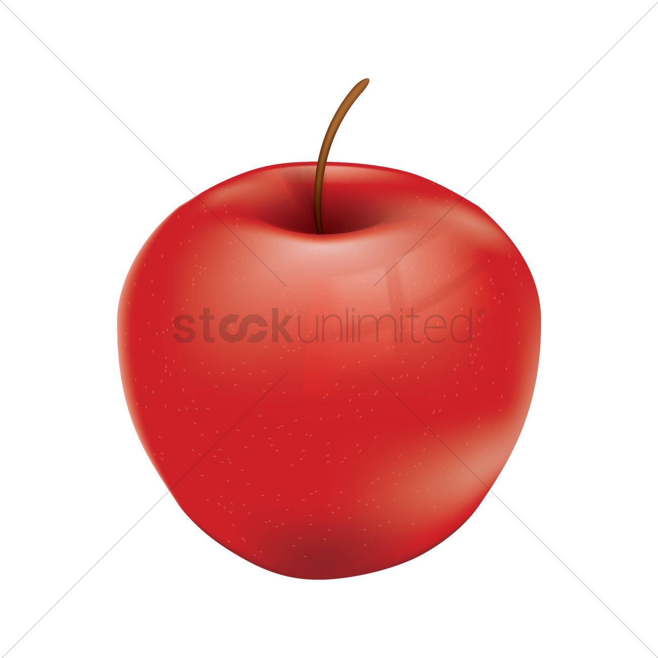 1300x1300 Red Apple Vector Image