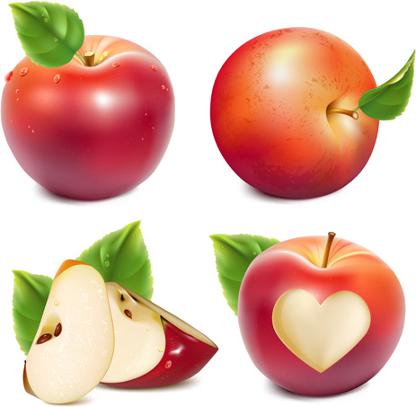 463x453 Shiny Red Apples Vector Design Free Vector In Encapsulated