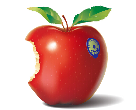 447x361 Bite Of Red Apple Vector Graphic Free Download