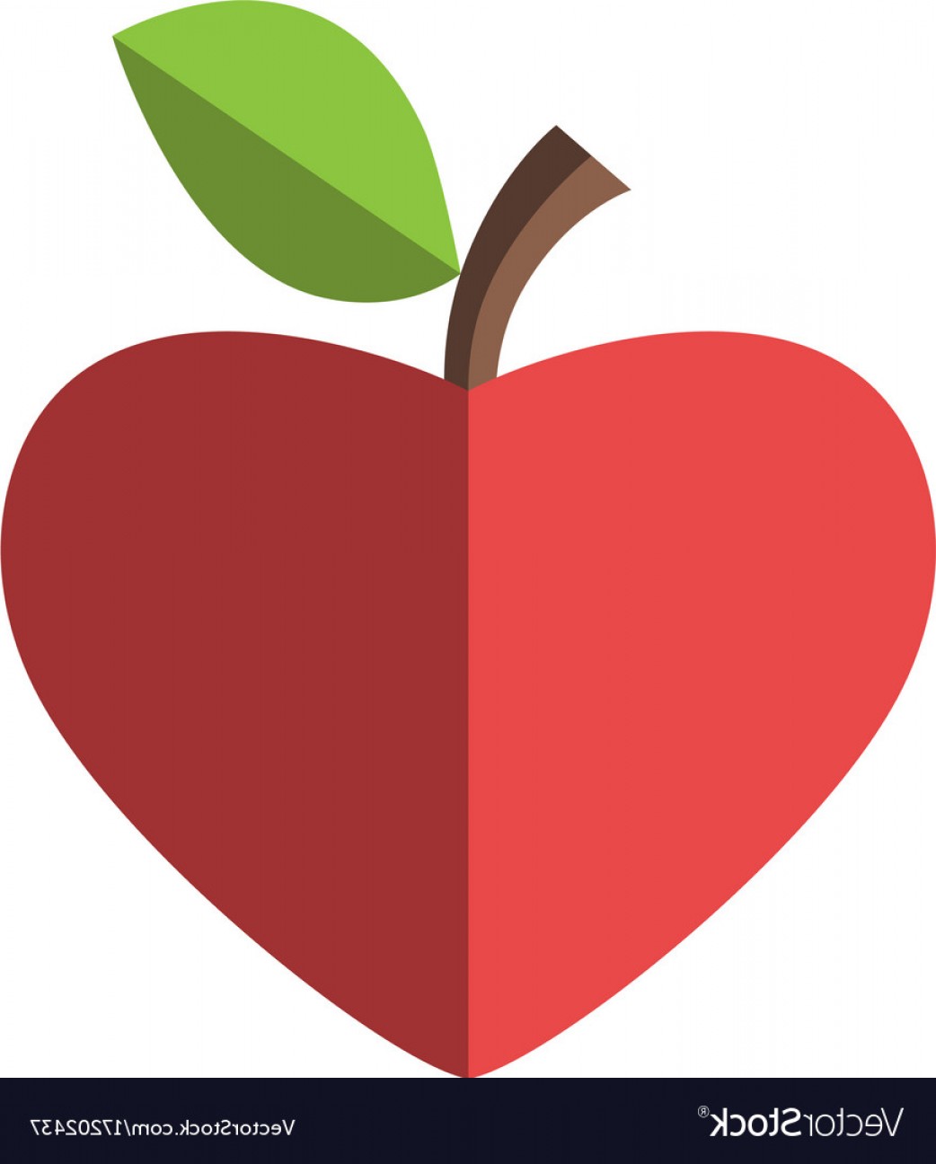 1042x1296 Heart Shaped Red Apple Vector Cultracing