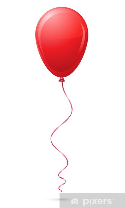 420x700 Red Balloon Vector Illustration Wall Mural