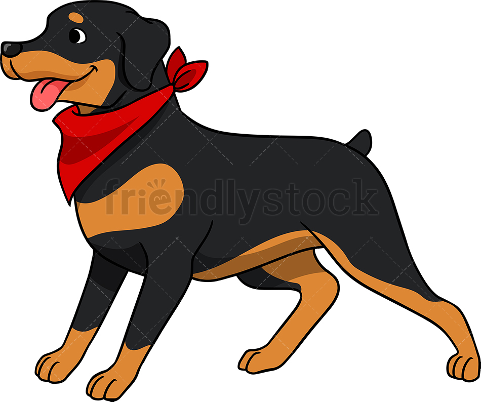 Cool Rottweiler Dog Cartoon Vector Clipart 950x794 Cool Rottweiler Dog Cartoon Vector Clipart