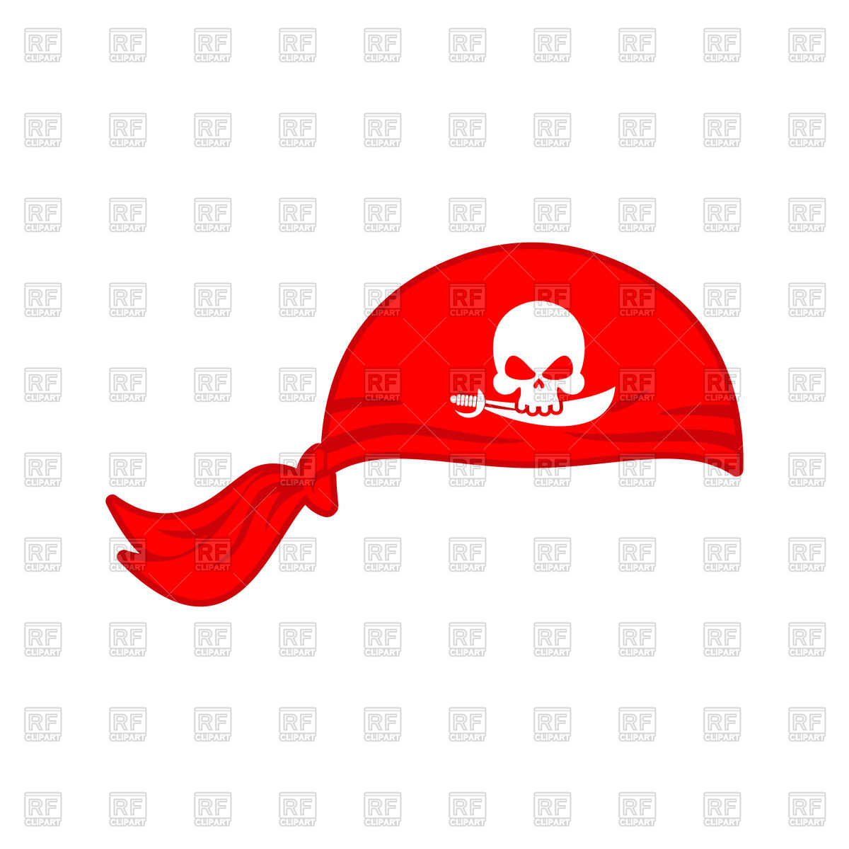 Pirates Red Bandana Cap Isolated Vector Image Of Icons And Emblems 1200x1200 Pirates Red Bandana Cap Isolated Vector Image Of Icons And Emblems