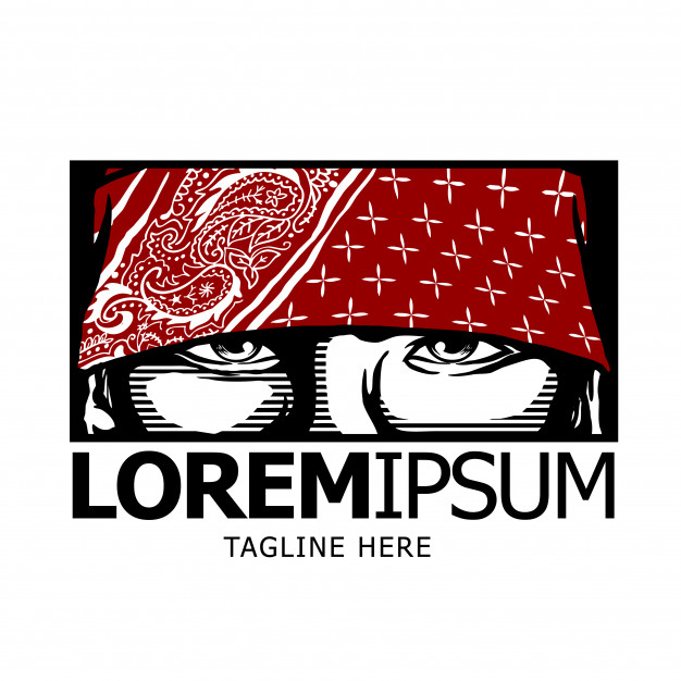 Red Bandana Logo Vector Premium Download 626x626 Red Bandana Logo Vector Premium Download