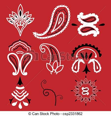 Vector Illustration Of Bandana Paisley 450x470 Vector Illustration Of Bandana Paisley