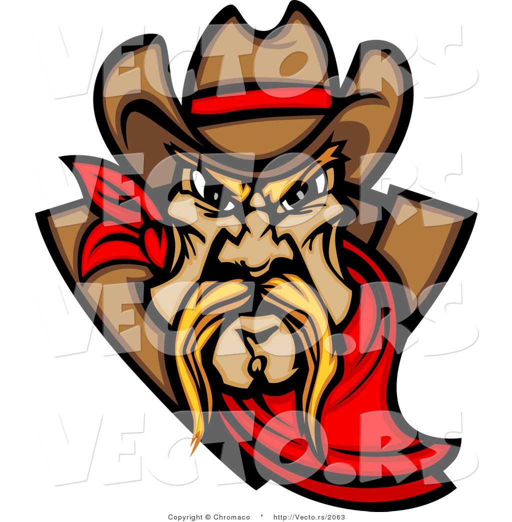 Vector Of A Dominant Cartoon Cowboy Mascot Wearing Red Bandana 1024x1044 Vector Of A Dominant Cartoon Cowboy Mascot Wearing Red Bandana