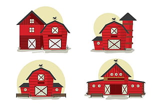 Red Barn Vector