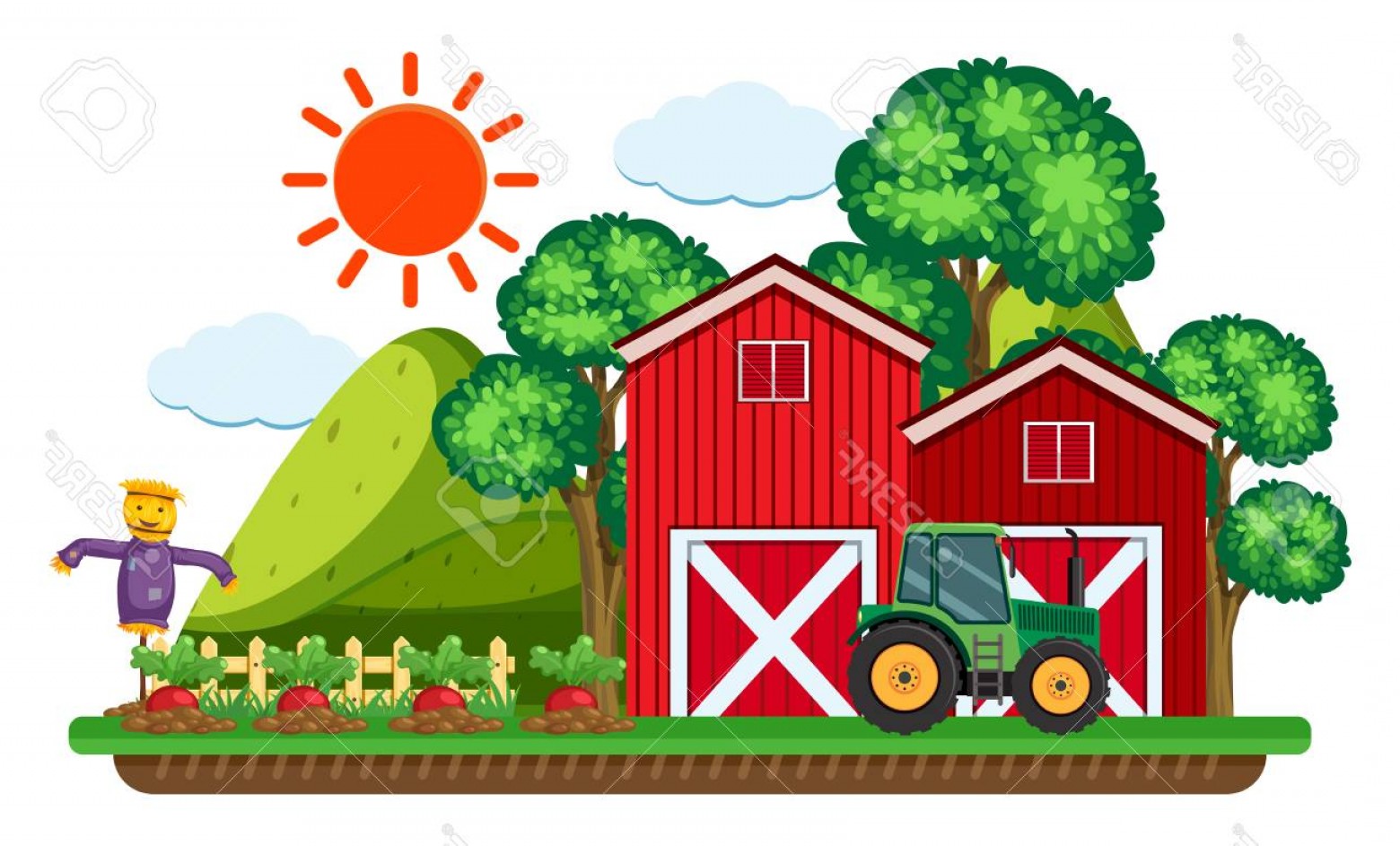 1560x943 Photostock Vector Green Tractor