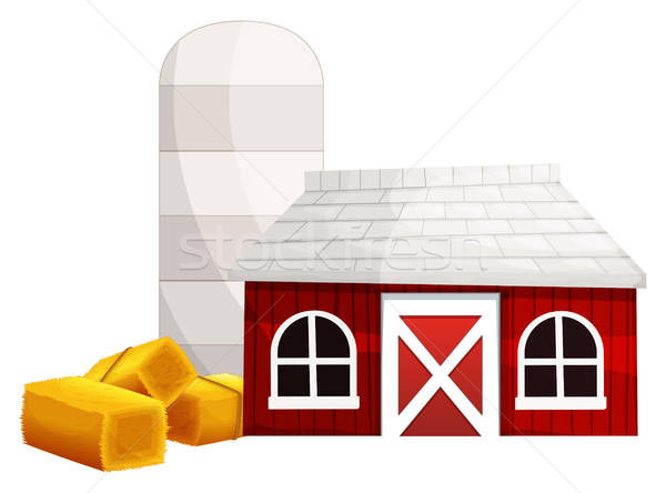 600x444 Silo And Red Barn Vector Illustration Matthew Cole
