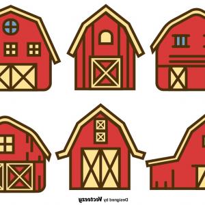 300x300 Vector Set Of Red Barn House Icons Hoodamathrun