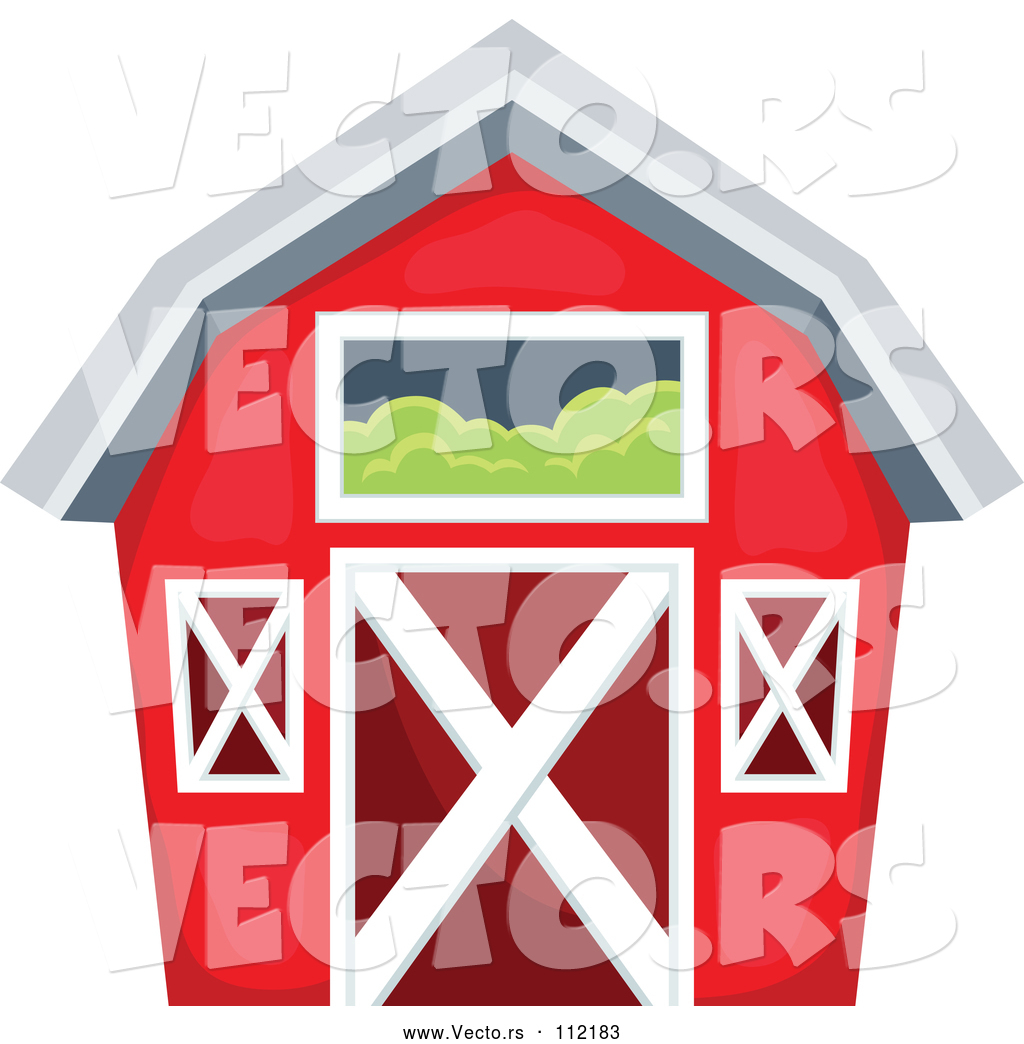 1024x1044 Vector Of Red Barn With A Hay Loft